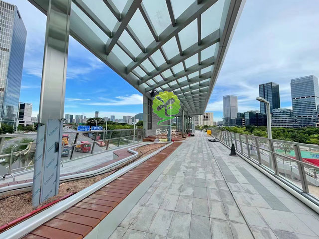 不銹鋼花池坐凳美化深圳前?？缃止珗@G9天橋城市戶外景觀