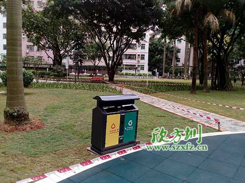 韶關(guān)機(jī)關(guān)鋼制垃圾桶，欣方圳量身定做